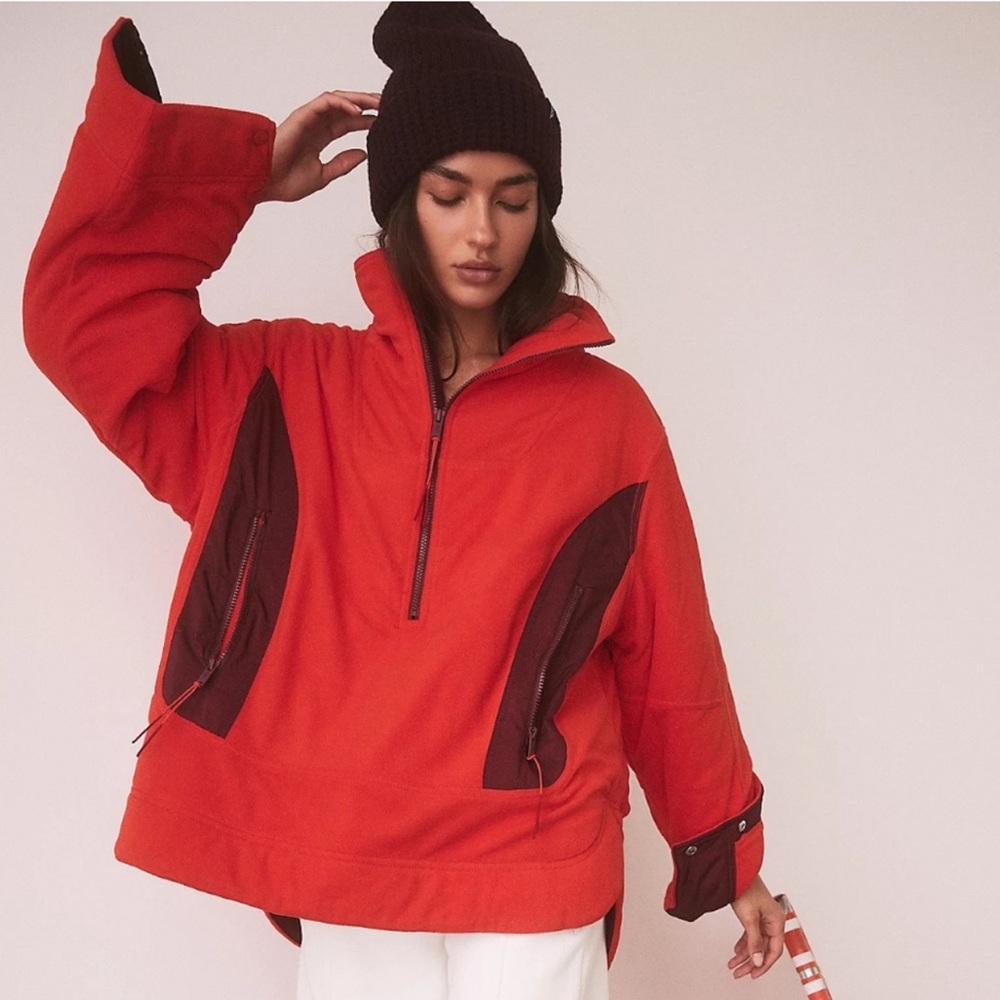 Free People Red and Black Jacket